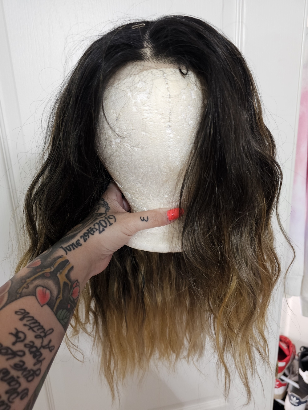 Natural Ombre Brown to Blonde Women's Lace Front Wig